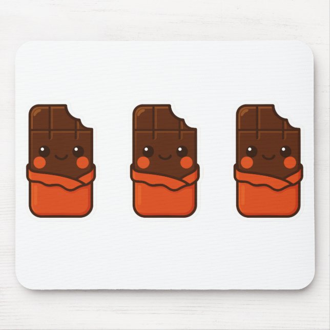 Mousepad Bar de Chocolate Kawaii (Frente)