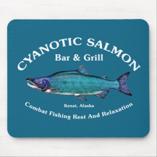 Mousepad Bar de salmão cianótico e grill