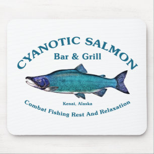 Mousepad Bar de salmão cianótico e grill