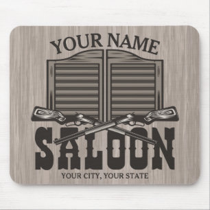 Mousepad Bar de Velho Salão de Armas Personalizadas do West