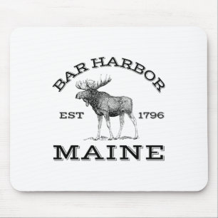 Mousepad Bar Harbor Maine Alce Caminhada Ao Ar Livre Acadia