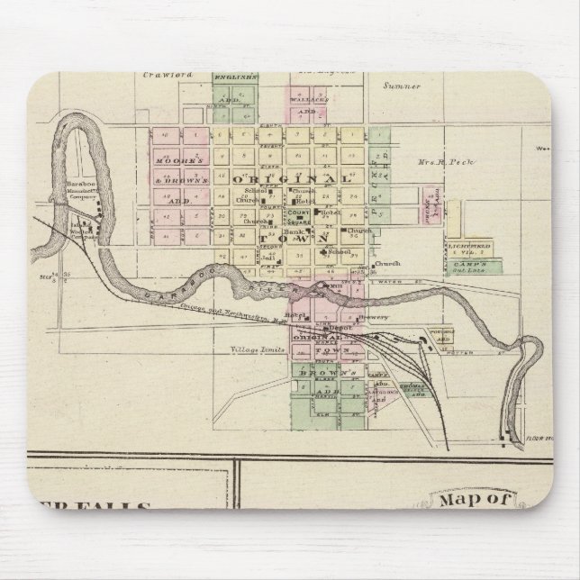 Mousepad Baraboo, Black River Falls e Sparta (Frente)