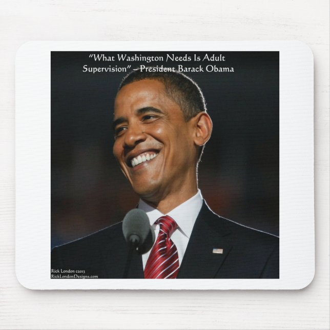 Mousepad Barack Obama e presentes e cartões de citação de h (Frente)