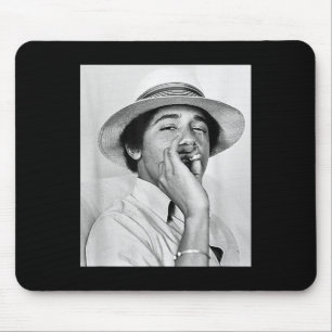 Mousepad Barack Obama Retro Vintage Young Obama Fumando em
