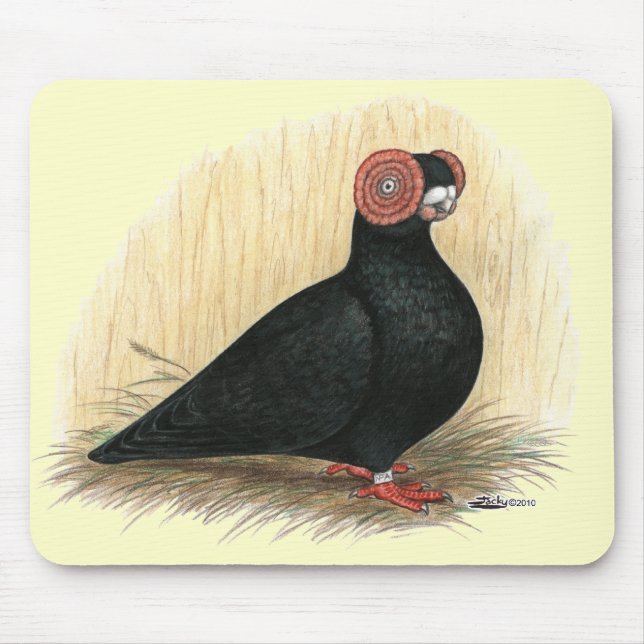 Mousepad Barb Pigeon Standard Black (Frente)