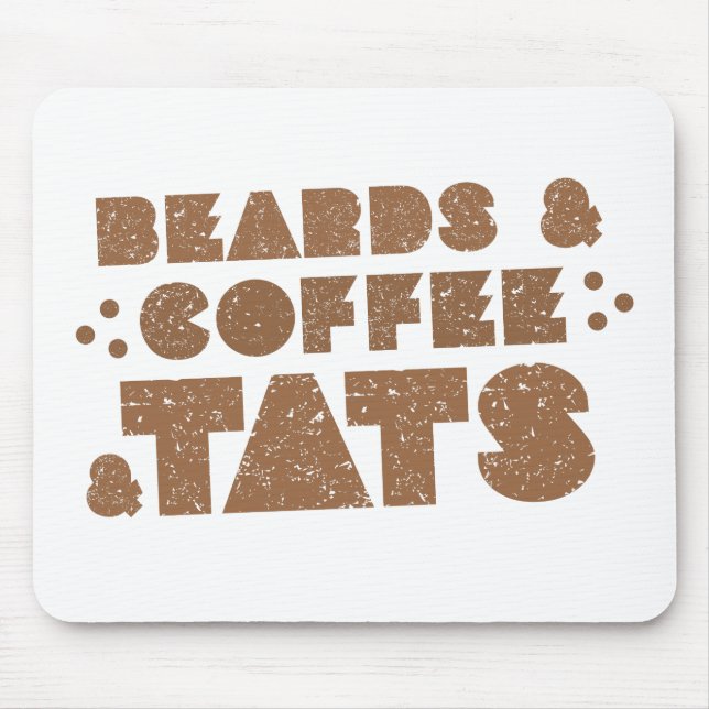 Mousepad barbas e café e tats (Frente)
