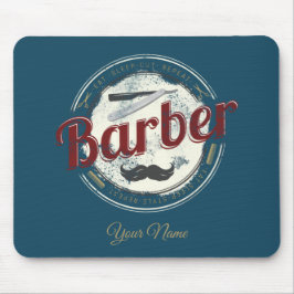 Mousepad Barber Hair Hustler Hairdresser Retro Hairstylist