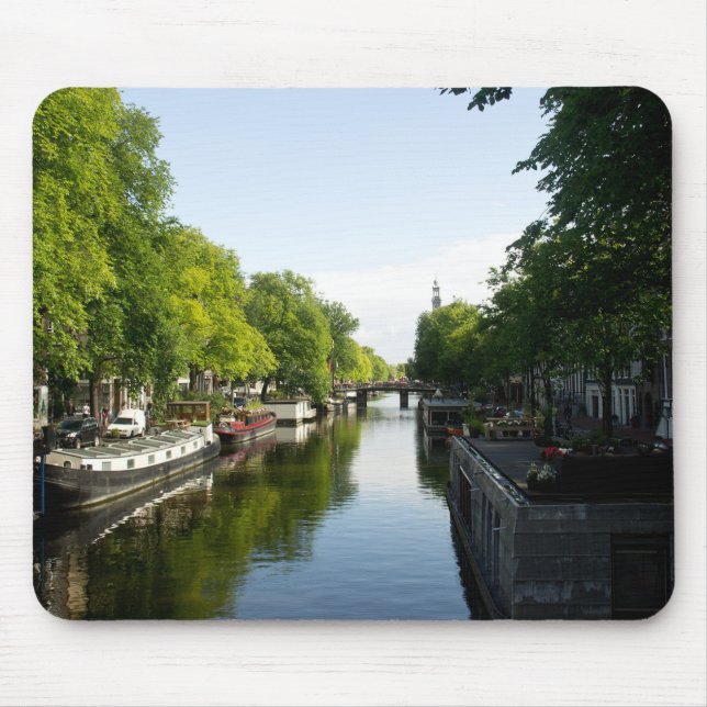 Mousepad Barcaças no Canal de Amsterdã (Frente)
