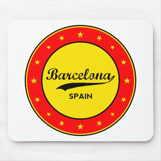 Mousepad Barcelona, Espanha, círculo (Frente)