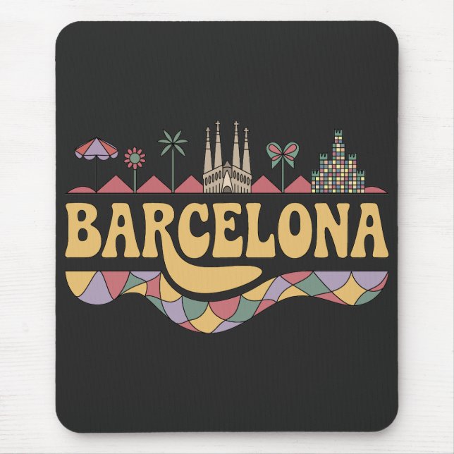 Mousepad Barcelona Spain Europe (Frente)