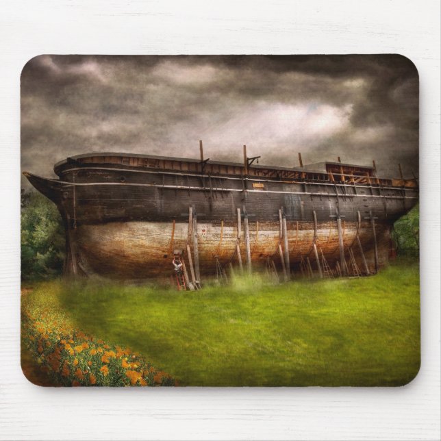 Mousepad Barco - A construção da Arca de Noé (Frente)