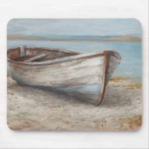 Mousepad Barco Branco na Costa