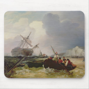 Mousepad Barco de enfileiramento que vai ao auxílio de uma