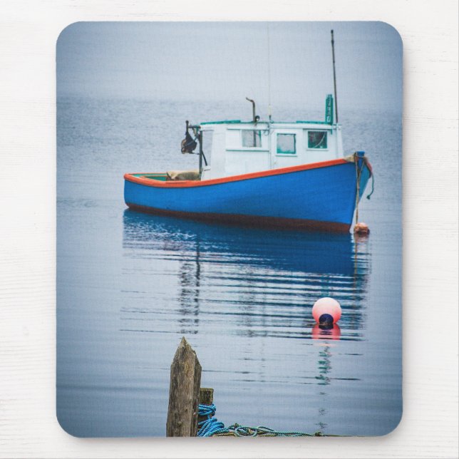 Mousepad Barco de Pesca Azul Pequeno (Frente)