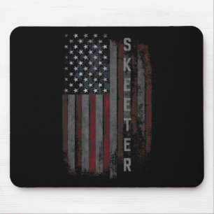 Mousepad Barco de pesca da família Skeeter com bandeira ame