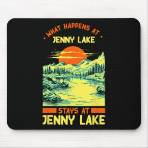 Mousepad Barco de pesca Vaga do lago Jenny Lake