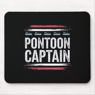 Mousepad Barco-de-pontão-preto Capitão-4-de-julho