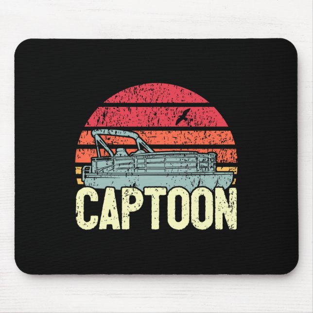 Mousepad Barco de Pontão Skipper I Capitão de Barco de Pont (Frente)