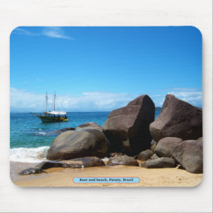 Mousepad Barco e praia, Paraty, Brasil