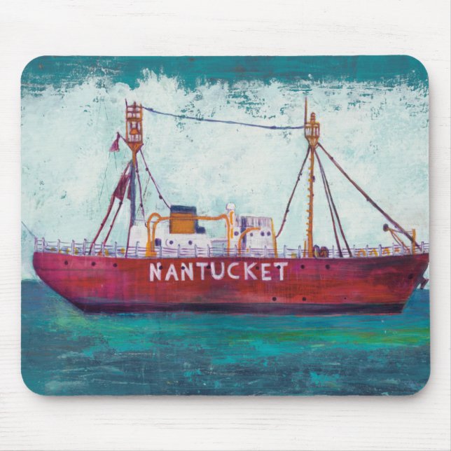 Mousepad Barco-farol litoral da arte | Nantucket (Frente)