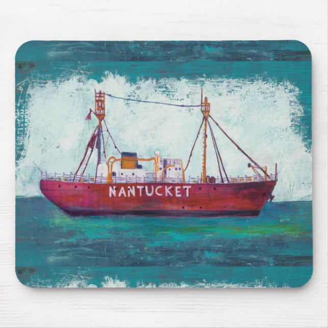 Mousepad Barco-farol litoral da arte | Nantucket (Frente)