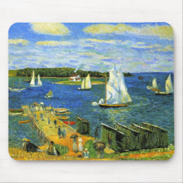 Mousepad Barcos à vela em Mahone Bay no Canadá