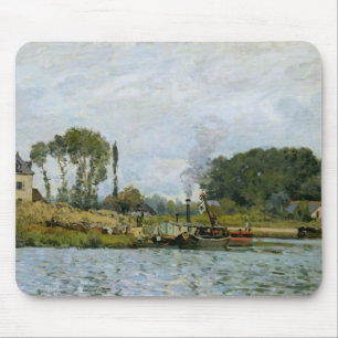 Mousepad Barcos de Alfred Sisley no fechamento em