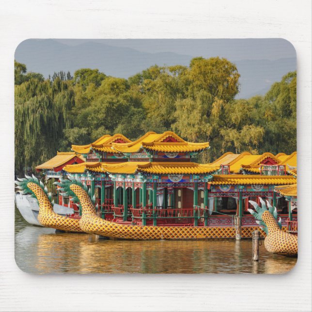 Mousepad Barcos de Dragão Turísticos | Lago Kunming (Frente)