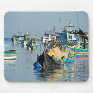 Mousepad Barcos de pesca malteses Marsaxlokk em Malta