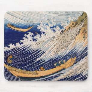 Mousepad Barcos do Mar de Ondas do Oceano Hokusai