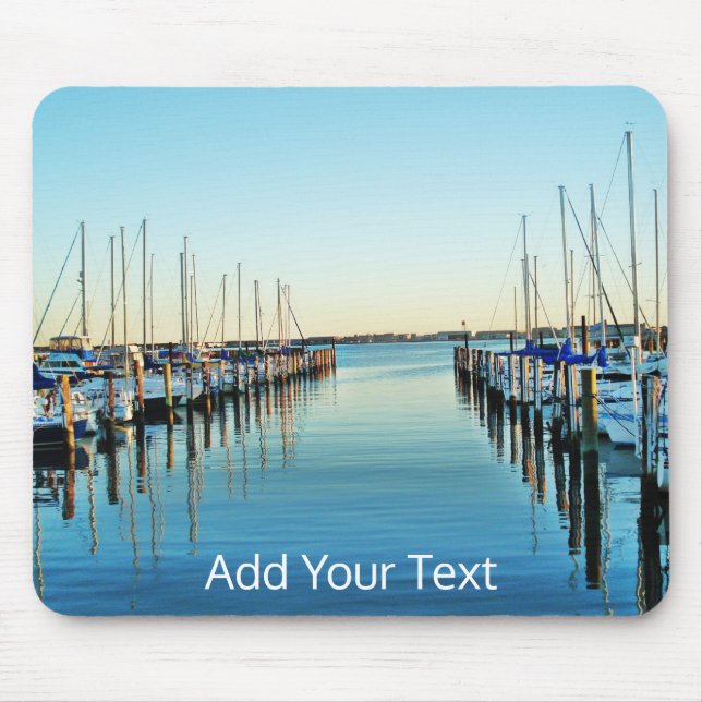 Mousepad Barcos na Marina por Shirley Taylor (Frente)