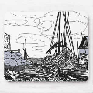 Mousepad barcos no mar