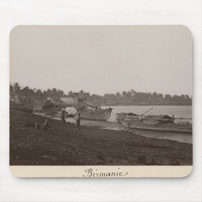 Mousepad Barcos que levam o arroz no rio Thanlwin (Frente)