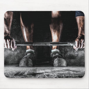 Mousepad Bares e giz - impressão do halterofilismo