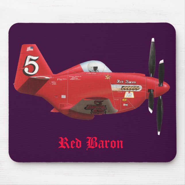 Mousepad Baron vermelho tapete do rato (Frente)