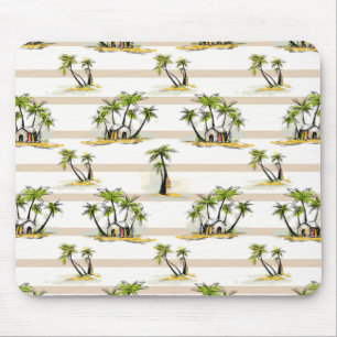 Mousepad Barraca e palmas tropicais