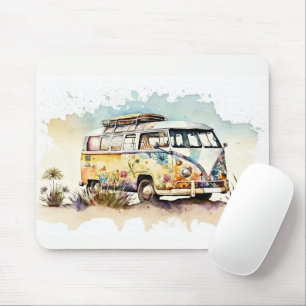 Mousepad Barramento Hippie Da Coluna De Água Retroativa Com