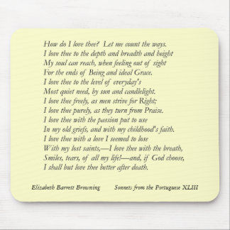 Mousepad Barrett Browning - Sonnets dos portugueses #43