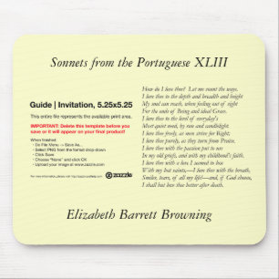 Mousepad Barrett Browning - Sonnets dos portugueses #43