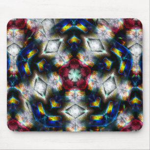 Mousepad Base arenosa com formas em cores escuras e ilumina