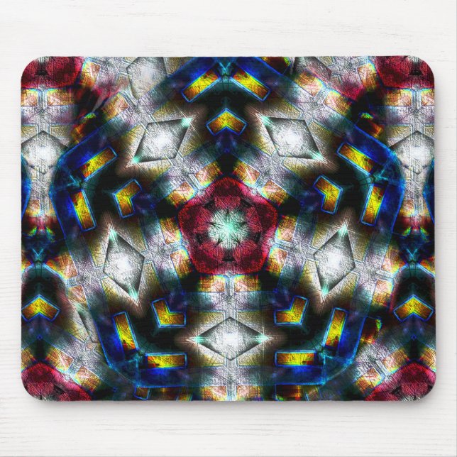 Mousepad Base arenosa com formas em cores escuras e ilumina (Frente)