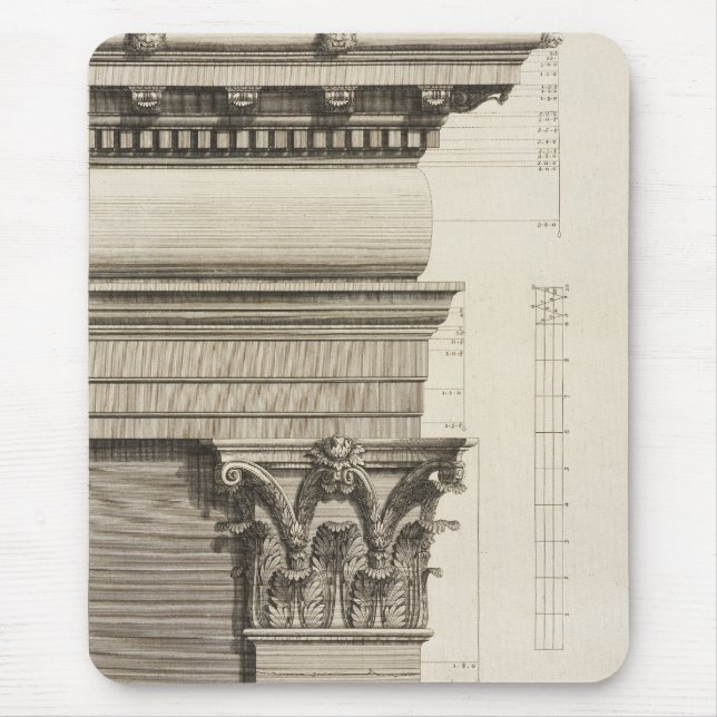 Mousepad Base, capital e Entablature do Pilaster (Frente)