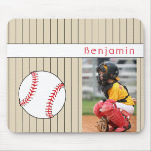 Mousepad Baseball Ball Name e Photo Sports