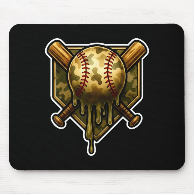 Mousepad Baseball Camo Drip Ice Cream Youth Boys Srts  (Frente)