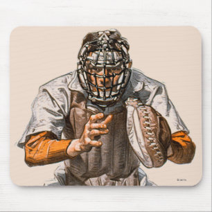Mousepad Baseball Catcher