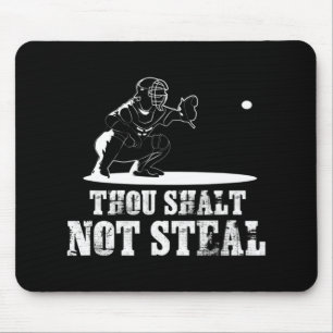 Mousepad Baseball Catcher Você Não Rouba - Religioso