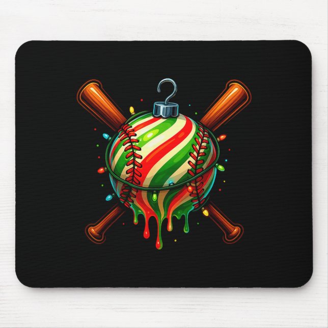 Mousepad Baseball Christmas Ice Cream Drip Baseball Dripng  (Frente)