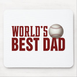 Mousepad Baseball em Melhor Tipografia do Pai do Mundo | Mo