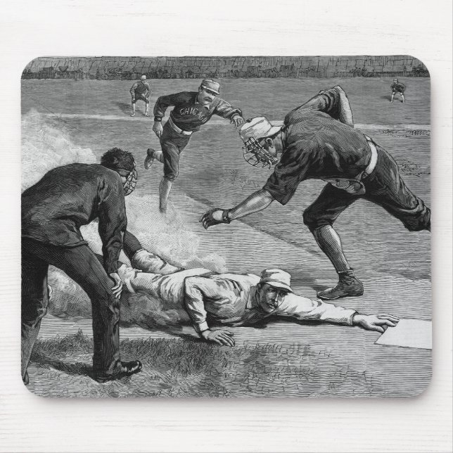 Mousepad Baseball Vintage de Thure De Thulstrup, 1885 (Frente)