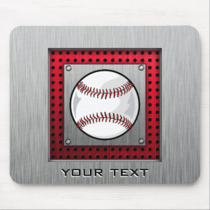 Mousepad Basebol de alumínio escovado do olhar